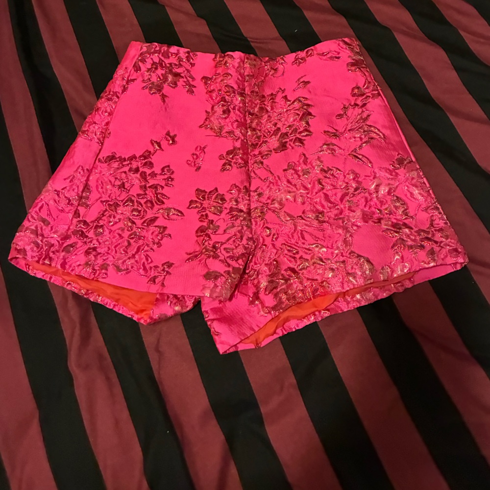 Hot Pink High-Waisted Shorts
